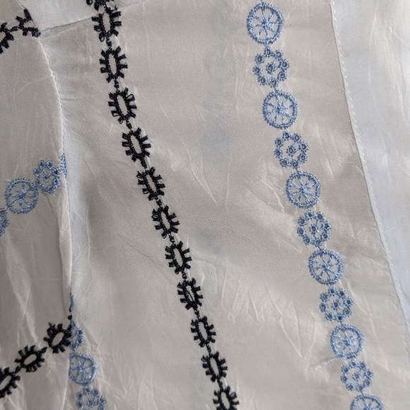 J Jill tunic, size small, light blue, embroidered - Picture 5 of 12